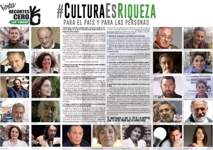 Imagen promocional del Manifiesto #CulturaEsRiqueza. 