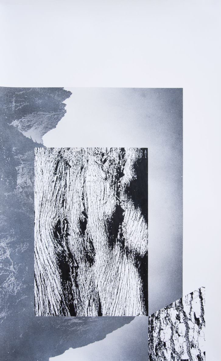 Ángel Masip. S/T (Serie Meteorismo), 2013. Tinta pigmentada y spray sobre papel. Marco-caja de pino, 115x70/125x80 cm. Cortesía pazYcomedias.