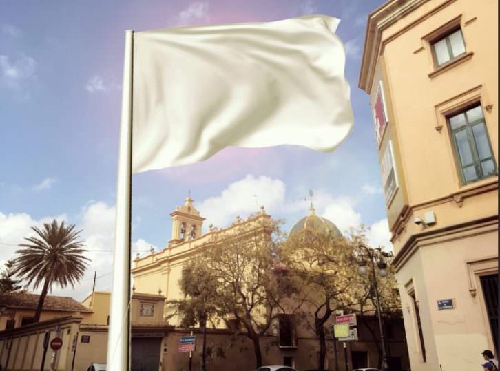 Proyecto 2016 de Javier Jaén, "Patrias de nailon". Cortesía de Falla Mossén Sorell - Corona