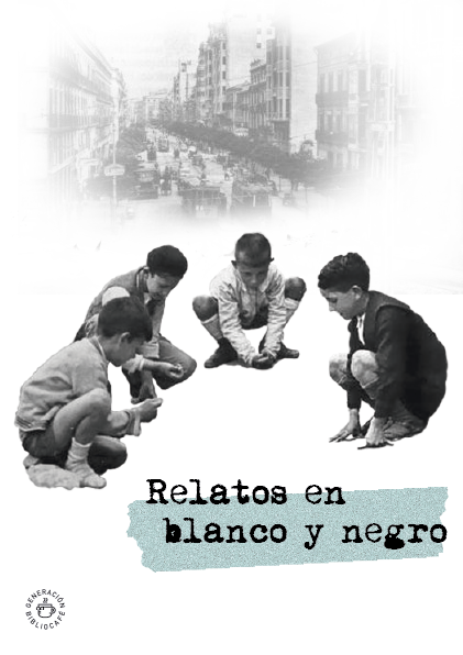 Portada de Relatos en blanco y negro. Generación Bibliocafé.