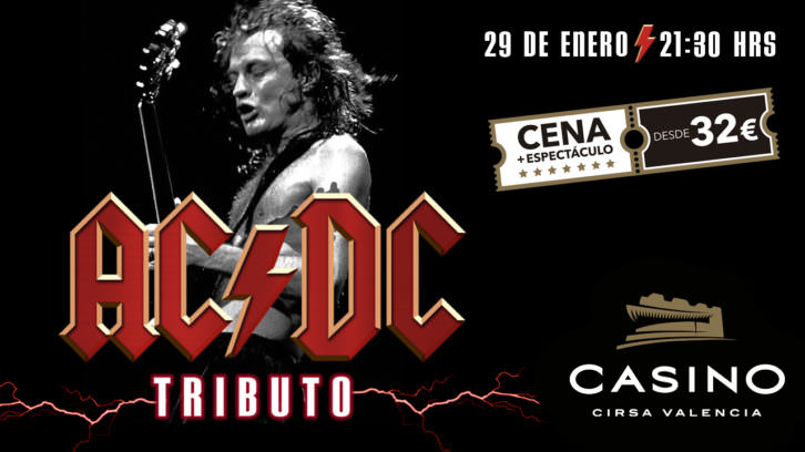 Tributo a AC/DC. Imagen cortesía de Casino Cirsa Valencia.