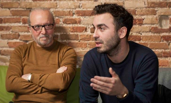 Álex Marco y Paco Sebastiá, durante la charla. Fotografía: Fernando Ruiz. 