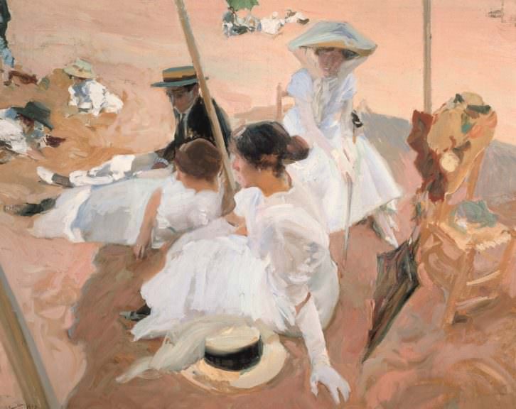 'Bajo el toldo, playa de Zarautz', de Joaquín Sorolla. Centro del Carmen.