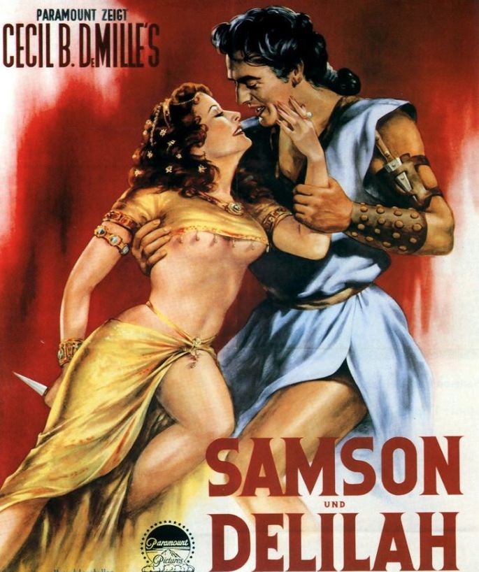 Cartel de 'Sansón y Dalila', de Cecil B. DeMille. Imagen cortesía de la Filmoteca de Valencia. 