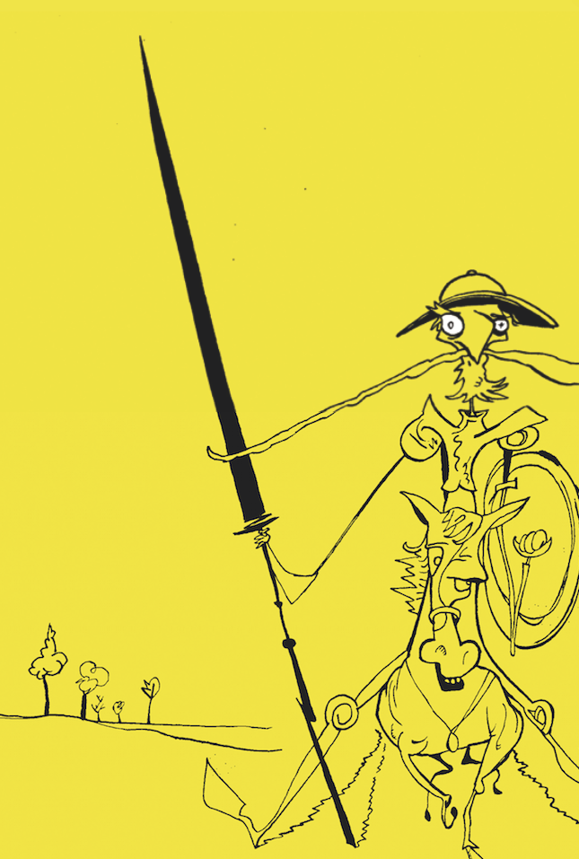 Ilustración de El Quijote perteneciente a la exposición. Fotografía cortesía del Instituto Cervantes.