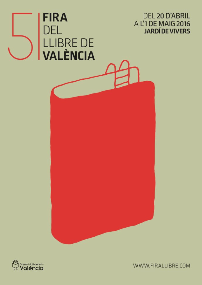 Cartel de la Fira del Llibre de 2016 obra de Nacho Casanova. Centro del Carmen. 