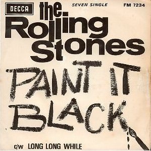 Portada del single Paint it black. (1966)