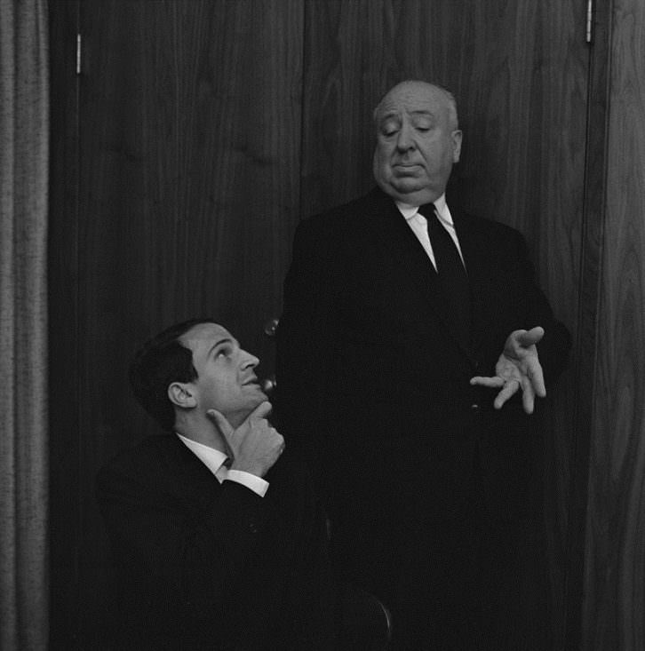 Alfred Hitchcock y François Truffaut. Foto de Philippe Halsman cortesía de Cohen Media Group por la Filmoteca de Valencia.