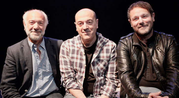 De izquierda a derecha, Juan Carlos Garés, Chema Cardeña y David Campillos, responsables de la Sala Russafa. Fotografía: Juan Terol.