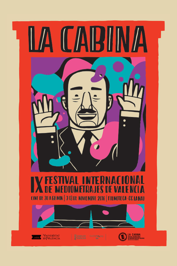 Cartel de La Cabina 2016, obra de Jorge Lawerta. Imagen cortesía del festival La Cabina. 