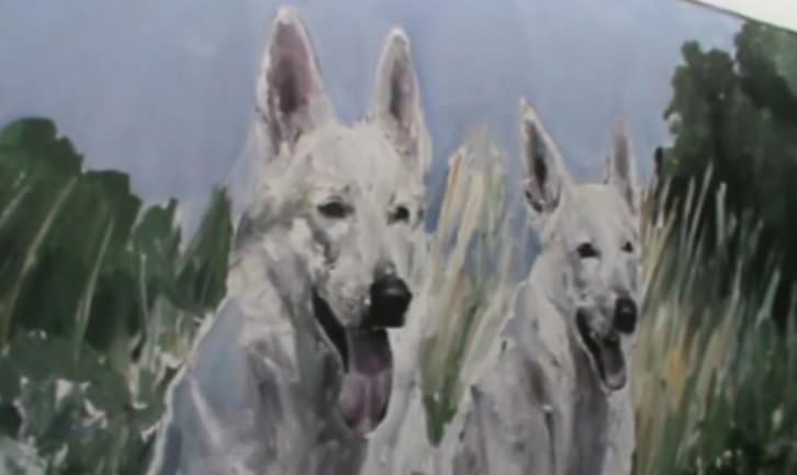 Obra de la feria ArteSantander. Imagen extraída del video de Néstor Navarro.