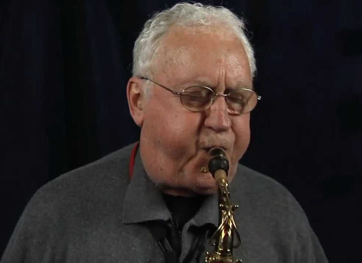 El saxo Lee Konitz. Imagen cortesía de Jimmy Glass.