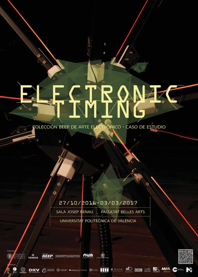 Cartel de la exposición Electronic Timing. Imagen cortesía de la UPV.