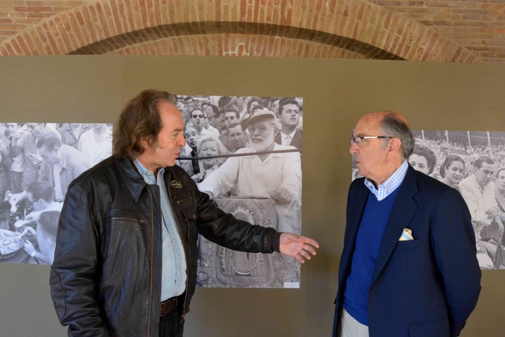 Paco Delgado y Pedro Toledano durante un instante de la entrevista. Fotografía: Merche Medina.