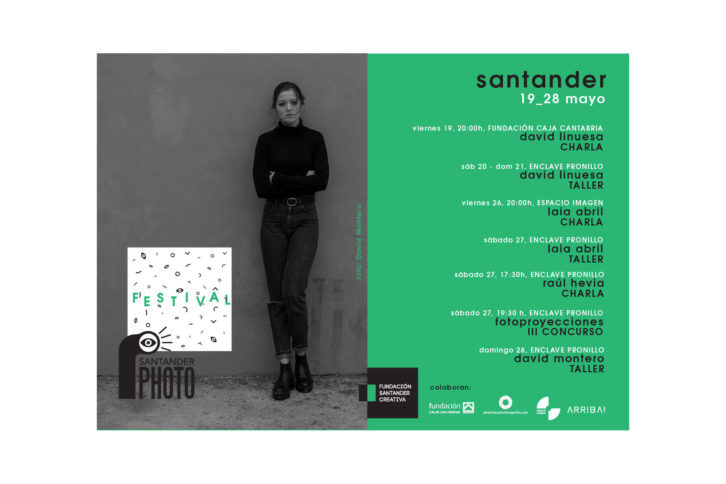 Cartel con el programa de Santander Photo 2017.