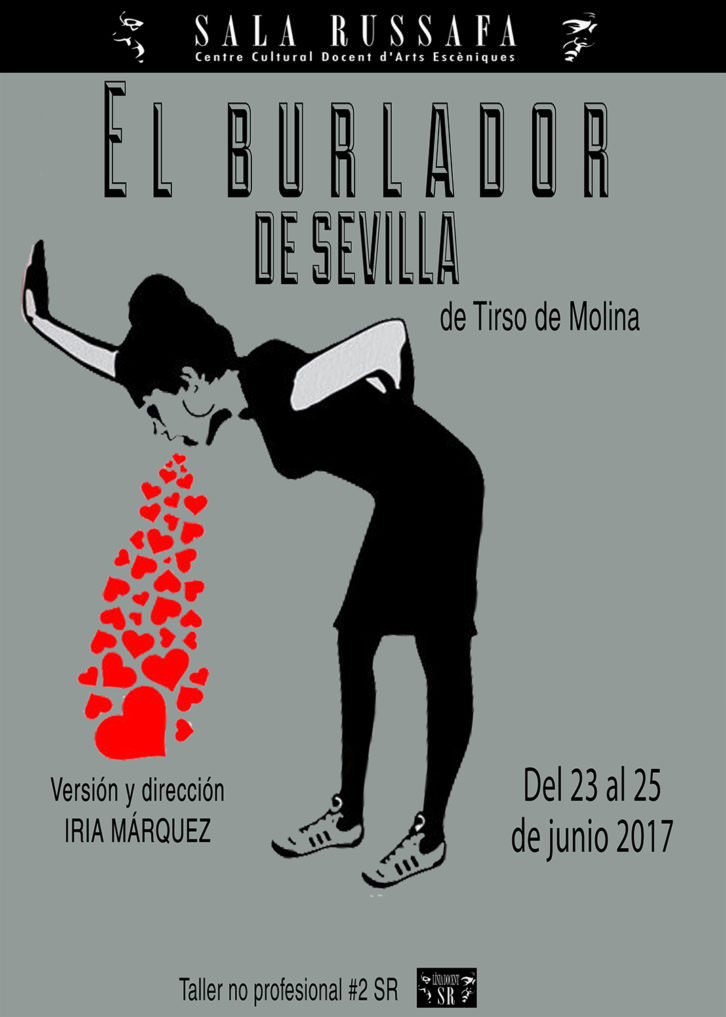 Cartel de 'El burlador de Sevilla', de Iria Márquez. Imagen cortesía de Sala Russafa. 