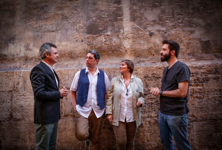 De izda a dcha, Vicente Chambó, Jose Ramón Alarcón, Merche Medina e Ismael Teira. Foto: José Cuéllar.