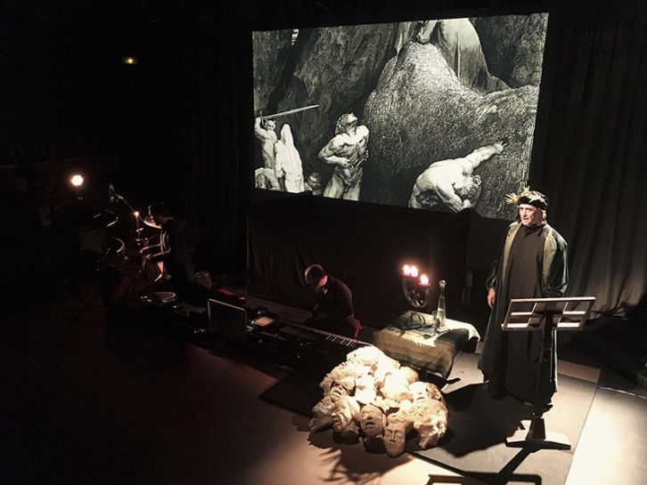 La divina comedia, por la compañía La Imperdible. Imagen cortesía de Sala Russafa.