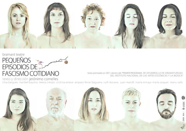Cartel de 'Pequeños episodios de fascismo cotidiano'. Imagen cortesía de Bramant Teatre.