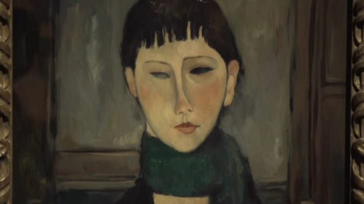 Uno de los falsos Modigliani expuesto en Génova.