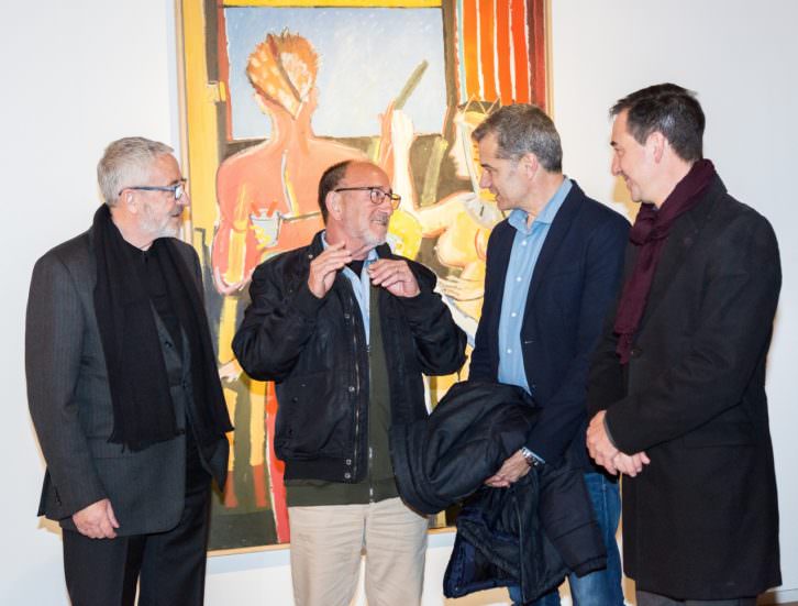 José Morea, en el centro, con Francisco Caparrós (izda), Toni Cantó y Robert Raga. Fotografía de Rocío Sierra por cortesía del E CA.