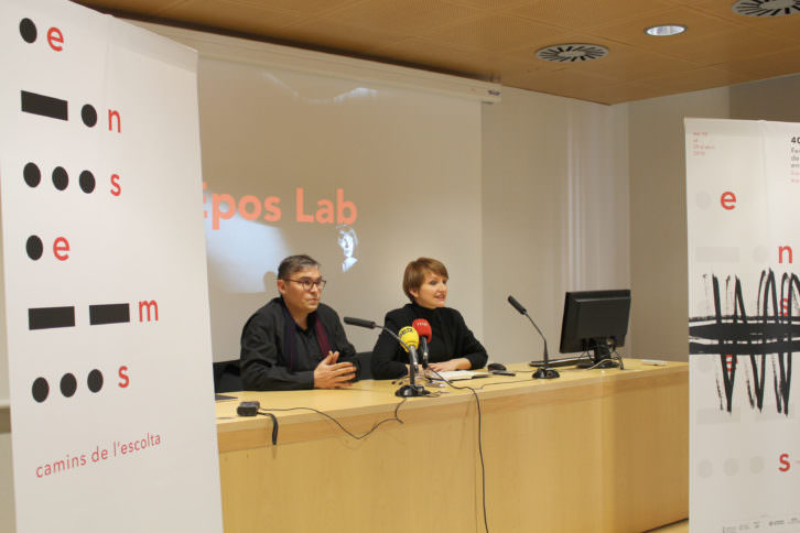 Voro García y Marga Landete durante la presentación del Festival Ensems. Imagen cortesía de la organización.