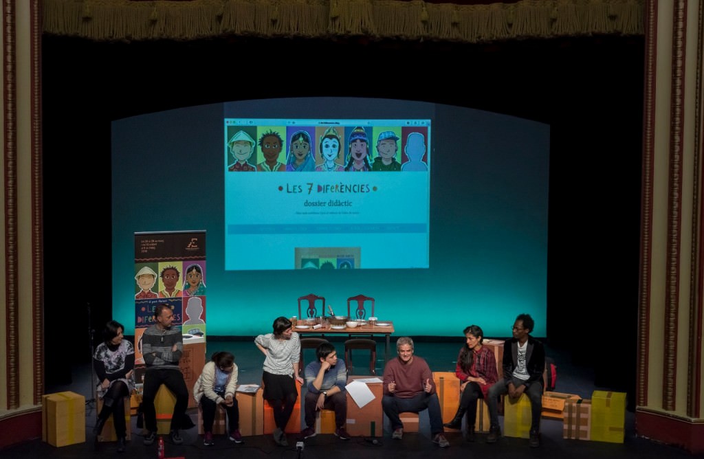 Presentación de 'Les set diferències' en el Teatre Talia. Imagen cortesía de Teatre Escalante.