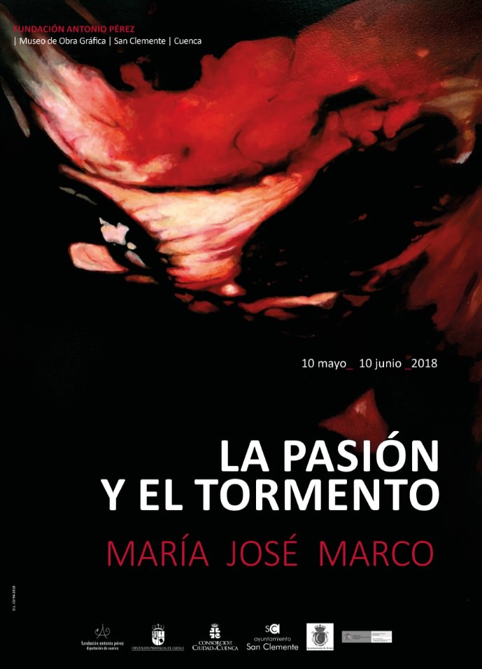 Cartel de la exposición 'La pasión y el tormento', de María José Marco.