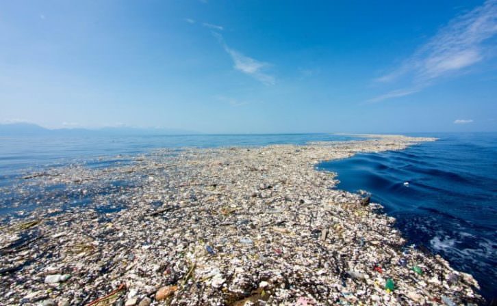 El gran parche de basura del Pacífico. Imagen cortesía SkyAlert.