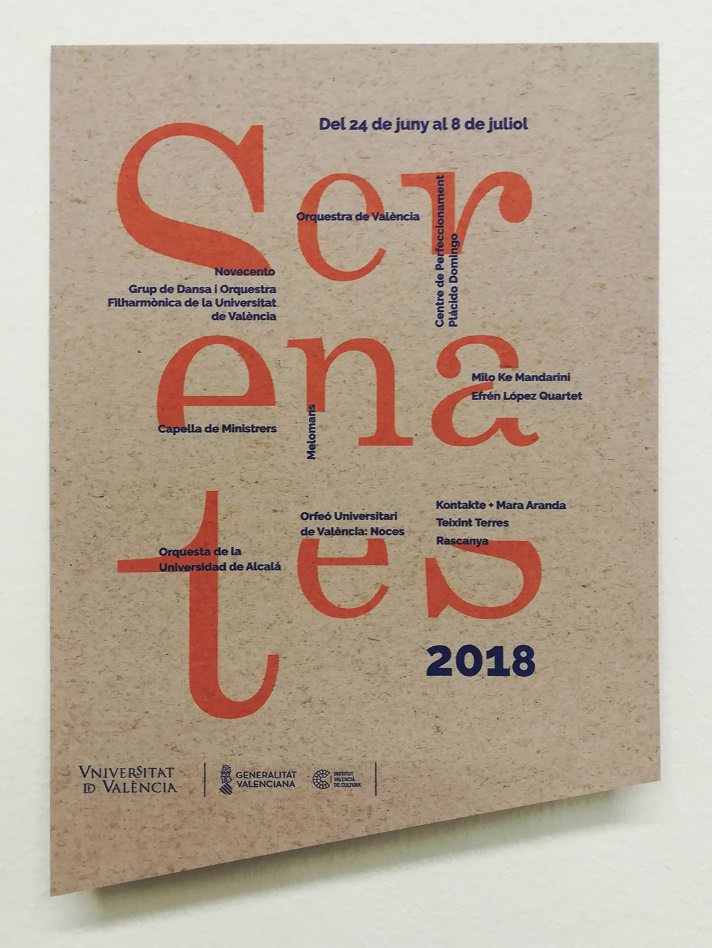 Cartel de Serenates 2018. Imagen cortesía de La Nau.