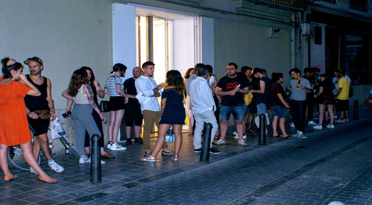 Día de la inauguración, Galeria Luis Adelantado (Valencia). Fotografía cortesía de Asun Bonilla