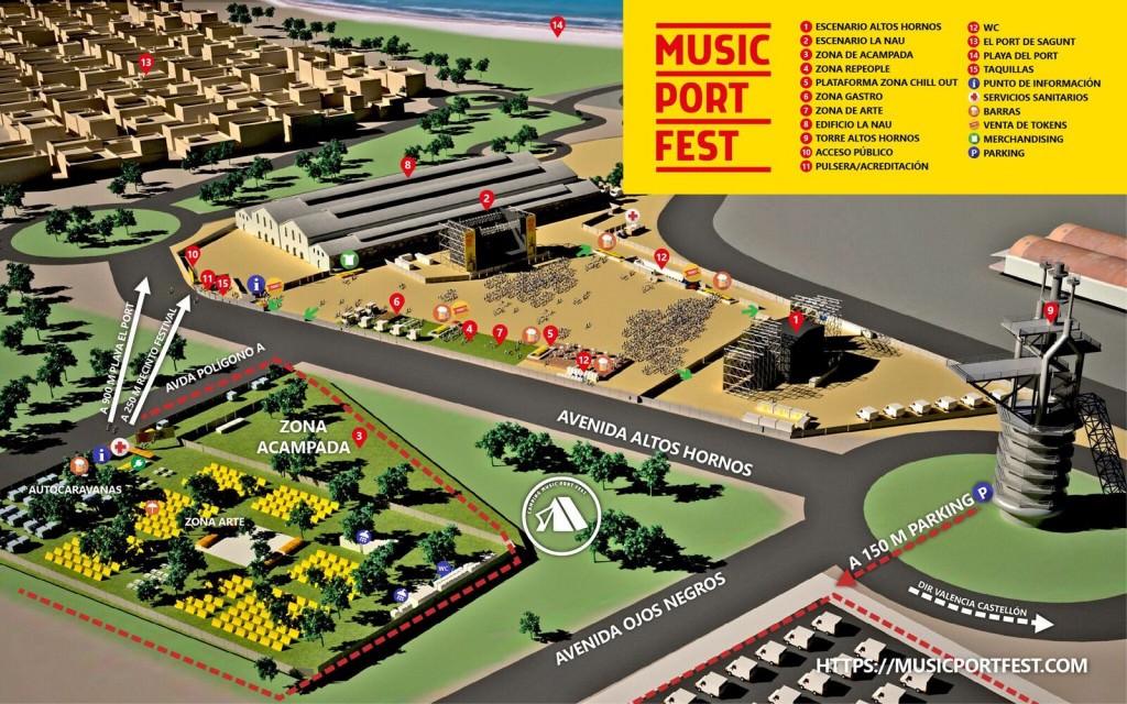 Plano de la ubicación de Music Port Fest. Imagen cortesía de la organización.