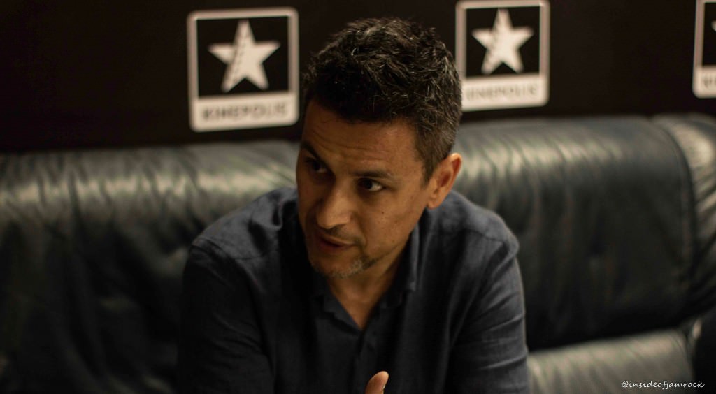 El director Rodrigo Cortés durante un instante de la entrevista con Rafael Maluenda. @insideofjamrock