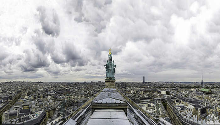 Vista en altura desde la Ópera de Garnier. Obra llamada 'París desde Garnier'. Fotografía capturada por José Manuel Ballester.