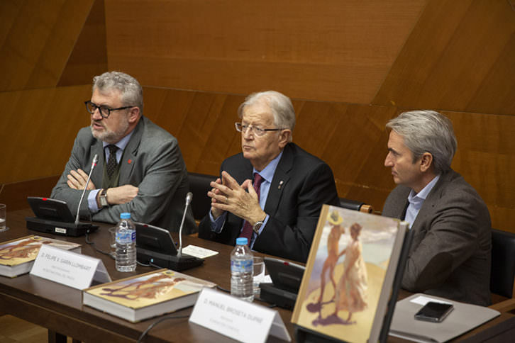 De izda a dcha, Miguel Falomir, Felipe Garín y Manuel Broseta. Imagen cortesía de la Fundación Conexus.