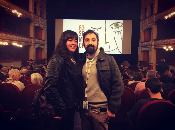 Ainhoa Calvillo y Javier Caro, en la Seminci de Valladolid.