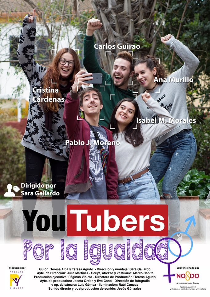 Cartel de 'Youtubers por la igualdad', de Imagen cortesía de Cortos por la Igualdad.