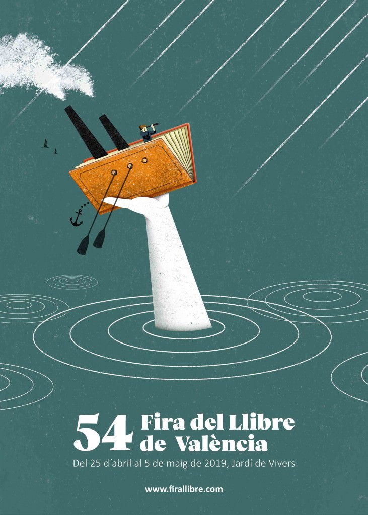 Cartel de la 54 Fira del Llibre de Valèncnia, creado por el artista Pablo Caracol. Fotografía cortesía de los organizadores.