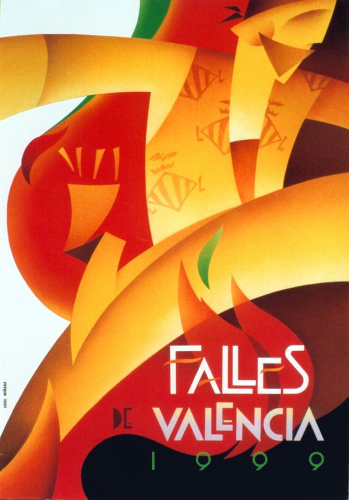 Cartel de Vicent Vidal para las Fallas de València de 1999. Fotografía cortesía de la EASD.