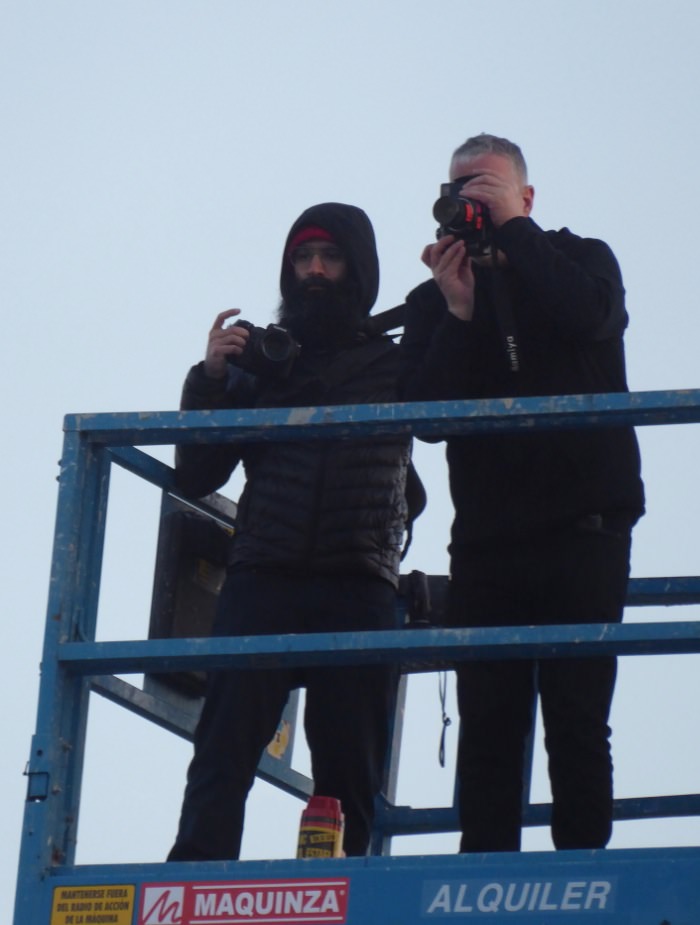 Spencer Tunick, en un momento de su intervención fotográfica en Valencia. Foto: Begoña Siles