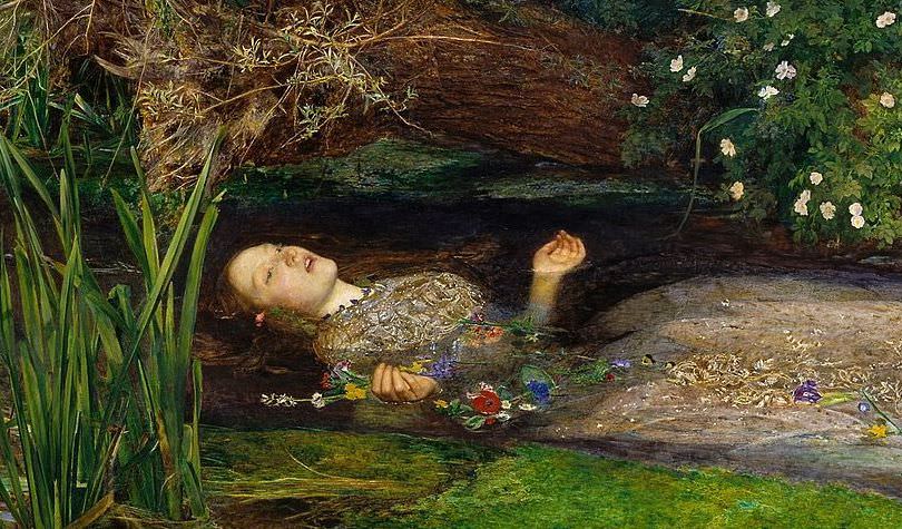 Mujeres artistas. 'Ofelia' (1852, de de John Everett Millais.