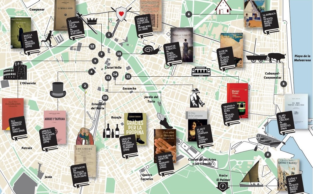Ruta escultórica persojanes literarios València