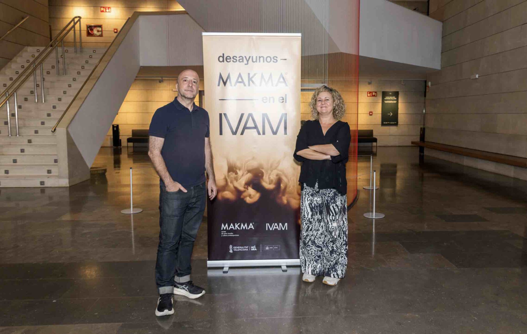 Guillermo Arazo y Tatiana Clavel. Desayunos Makma en el IVAM
