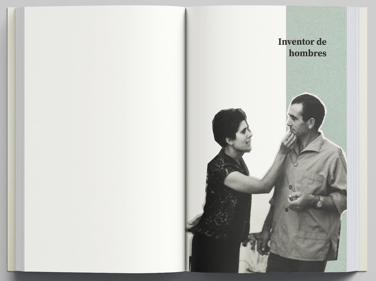 Una de las páginas interiores de 'La Estrella 13', de Juan Vicente Piqueras, con una fotografía de sus padres. Imagen cortesía de la editorial Creaciones Alalimón.