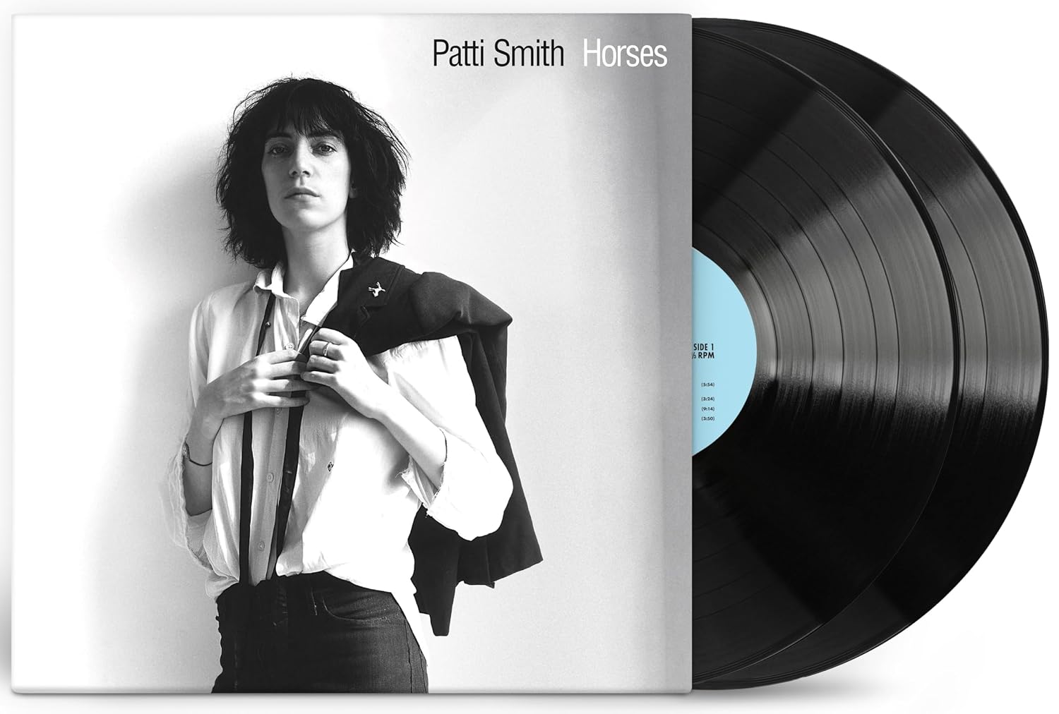 La icónica portada de 'Horses' de Patti Smith, fotografiada por Robert Mapplethorpe en 1975.
